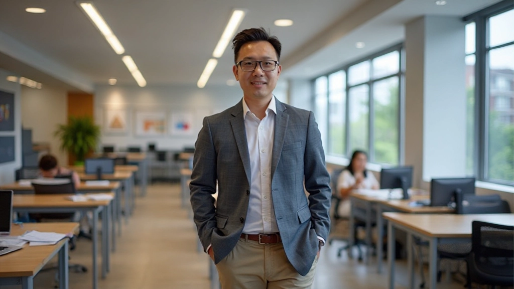 Modern IELTS preparation center with study spaces and learning materials